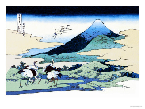 katsushika-hokusai-cranes-nearby-mount-fuji